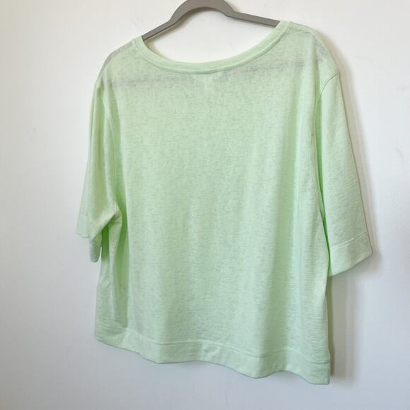 Athleta Breezy Serene Tee Womens XL Green Boxy Modal Athleisure Athletic - Picture 8 of 14